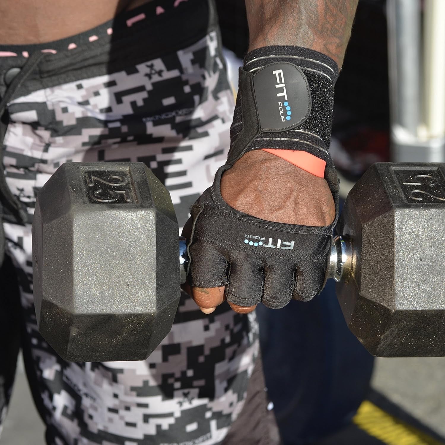 the F4X Spartan - Full Leather Palm Callus Guard WOD Workout Gloves for Weight Lifting & Cross Training Athletes