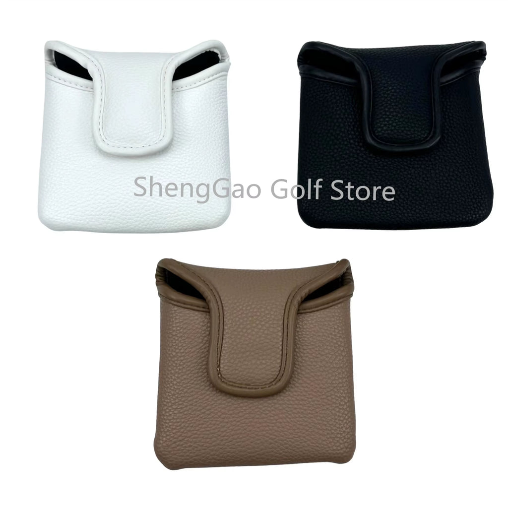 1Pc Shoes Pattern Golf Putter Cover PU Leather Large Mallet Golf Head Cover Magnetic Closure Golf Head Cover