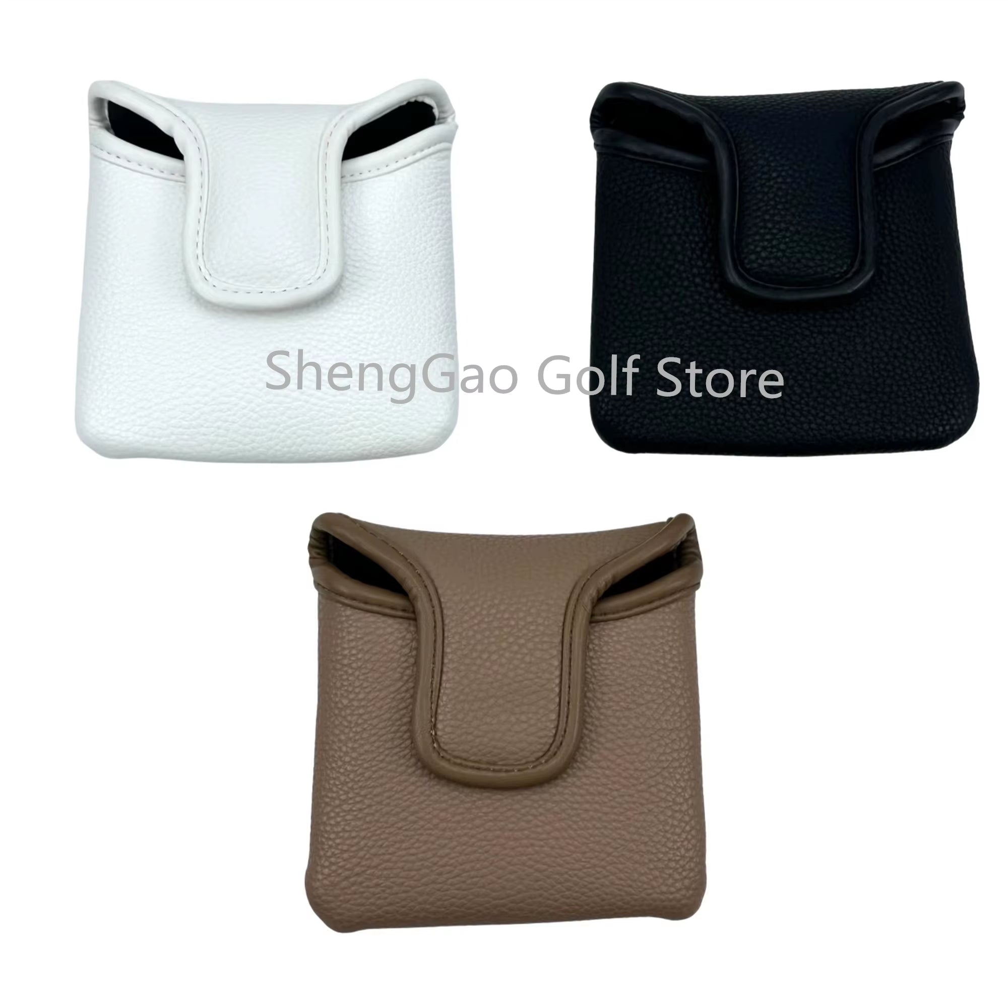 1Pc Shoes Pattern Golf Putter Cover PU Leather Large Mallet Golf Head Cover Magnetic Closure Golf Head Cover