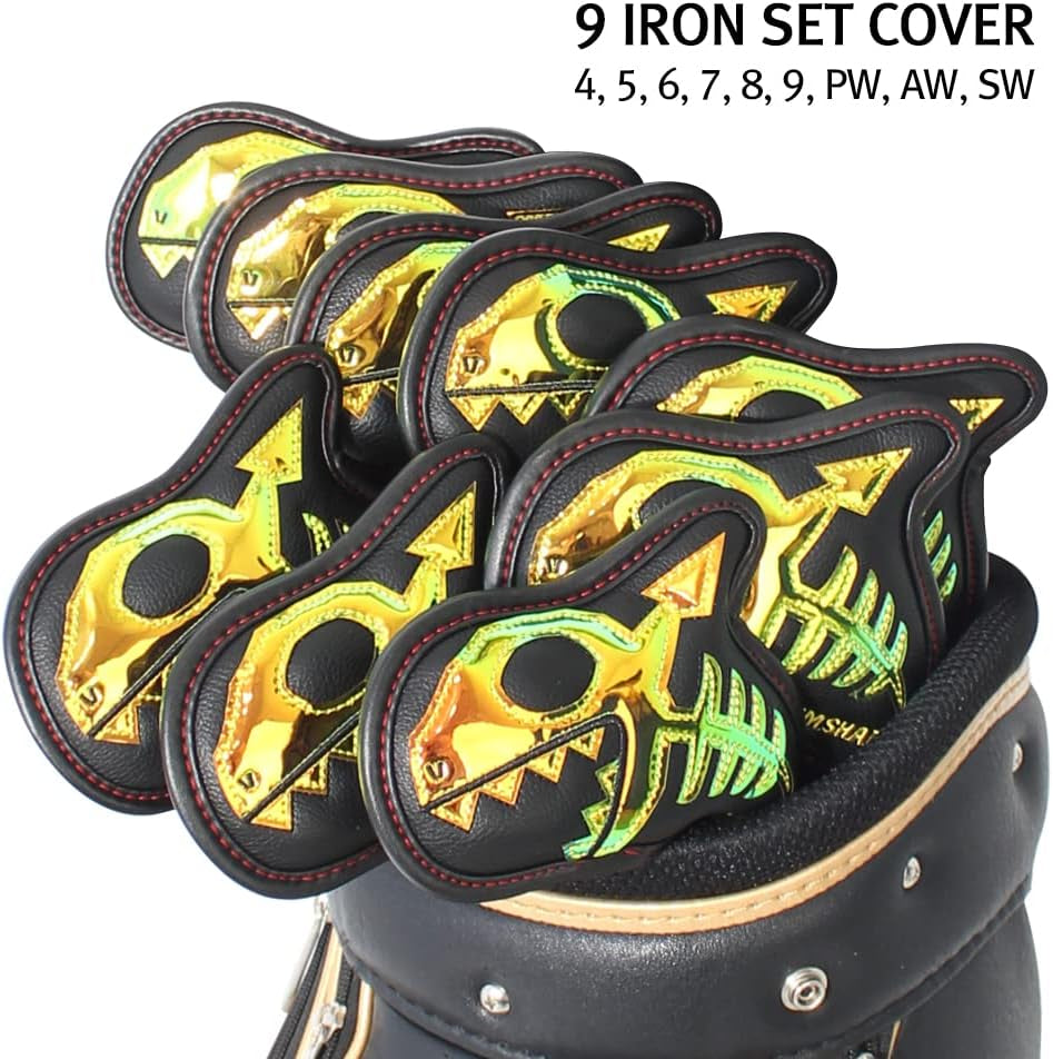 Skullshark Golf Iron Covers/1Pcs or 9Pcs Set/Golf Head Covers/Golf Club Covers