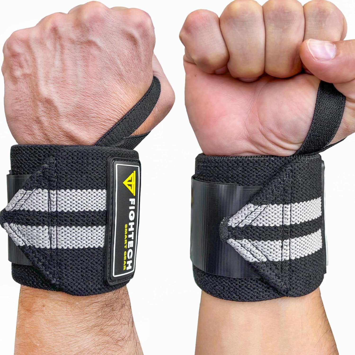 Wrist Wraps for Weightlifting | 18 Inch Professional Grade Lifting Wrist Wraps | Best for Powerlifting Competition, Strength Training, Bodybuilding (Black, 18 Inch)
