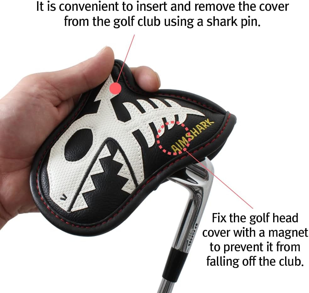 Skullshark Golf Iron Covers/1Pcs or 9Pcs Set/Golf Head Covers/Golf Club Covers