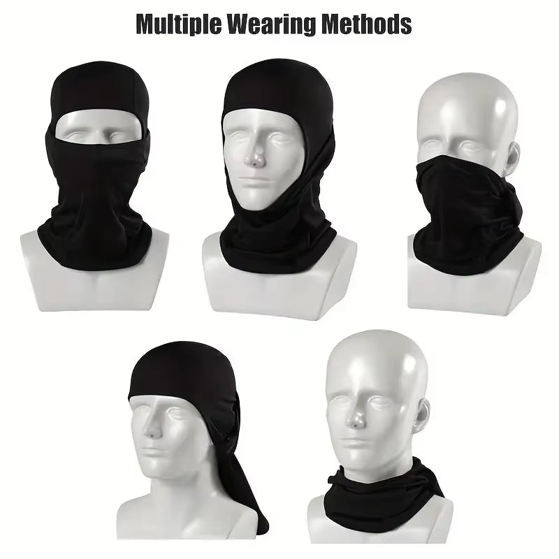 Tactical Windproof Balaclava for Bicycle Riding, Full Cover, Outdoor Hunting, Hiking Head, Warm Shield, Ski Scarf