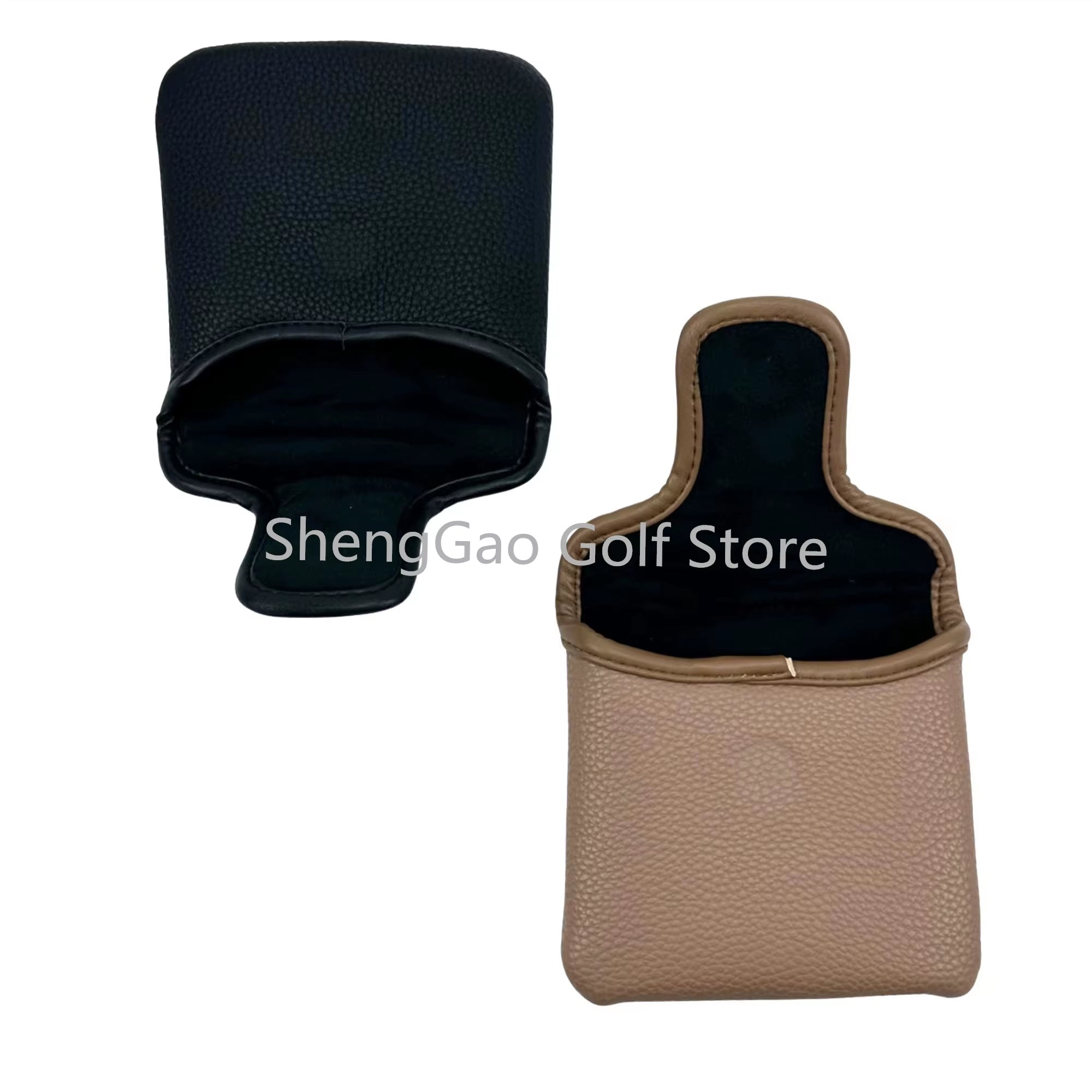 1Pc Shoes Pattern Golf Putter Cover PU Leather Large Mallet Golf Head Cover Magnetic Closure Golf Head Cover