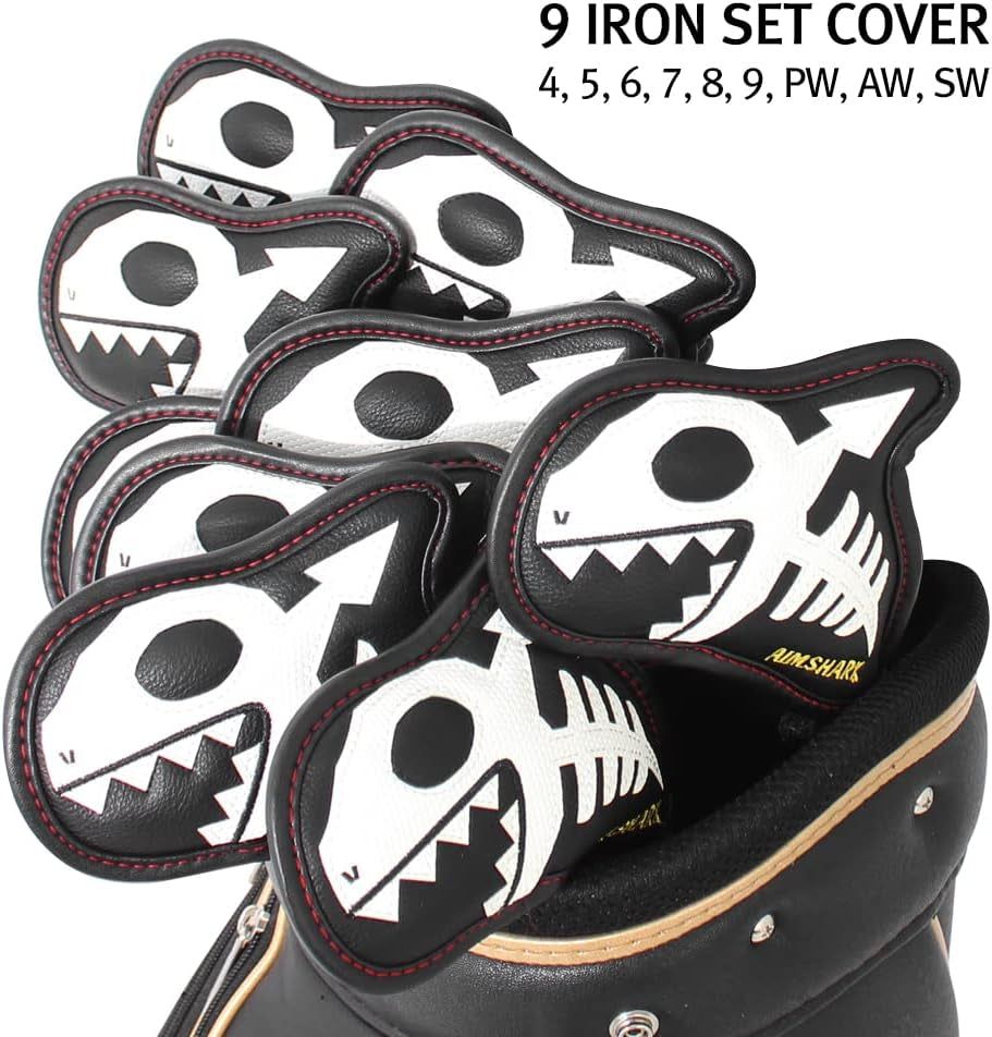Skullshark Golf Iron Covers/1Pcs or 9Pcs Set/Golf Head Covers/Golf Club Covers